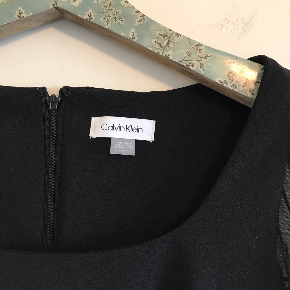 NWT Calvin Klein Illusion Sleeve Gem Mini Dress - Picture 4 of 8